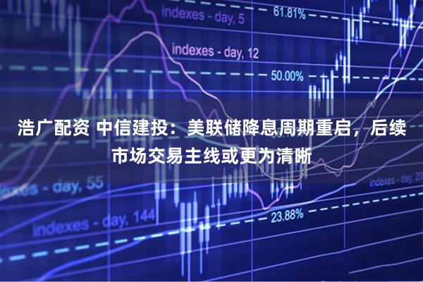 浩广配资 中信建投：美联储降息周期重启，后续市场交易主线或更为清晰