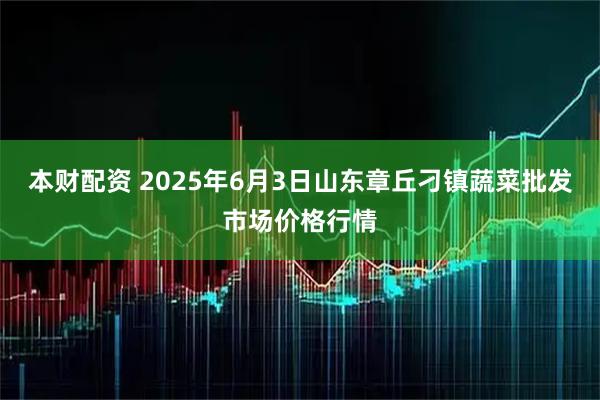 本财配资 2025年6月3日山东章丘刁镇蔬菜批发市场价格行情