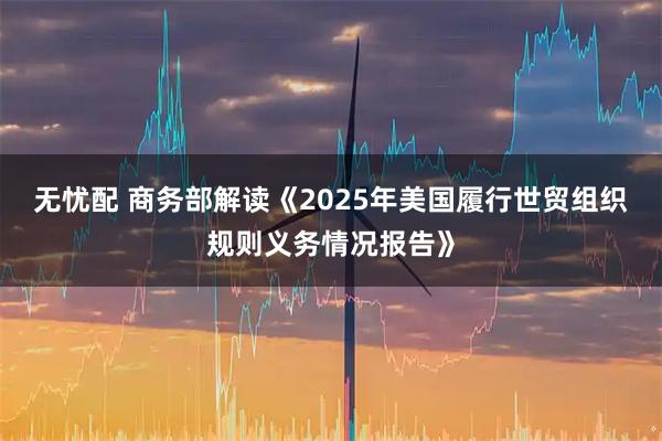 无忧配 商务部解读《2025年美国履行世贸组织规则义务情况报告》